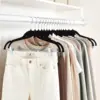 Velvet, Non-Slip Closet Skirt Clothes Hangers with Clips, Pack of 24, Black/Silver 6