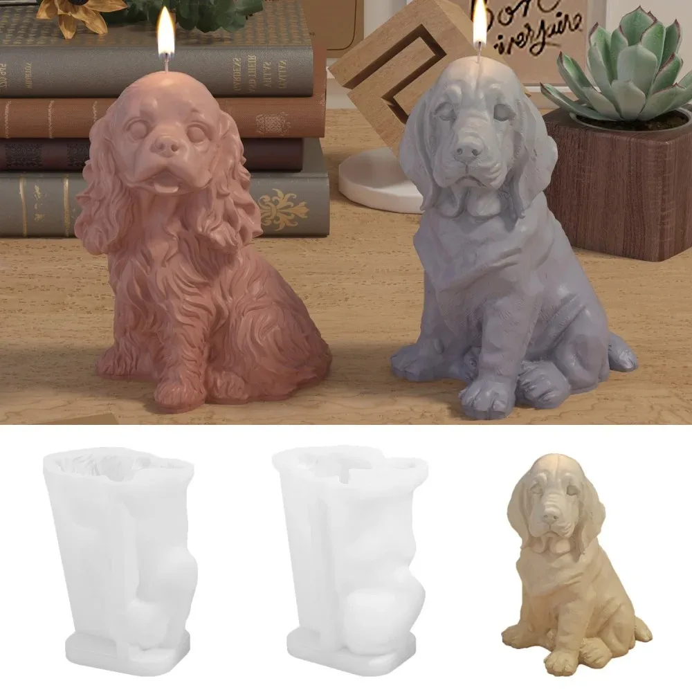 Cute 3D Dog Candle Mold 4