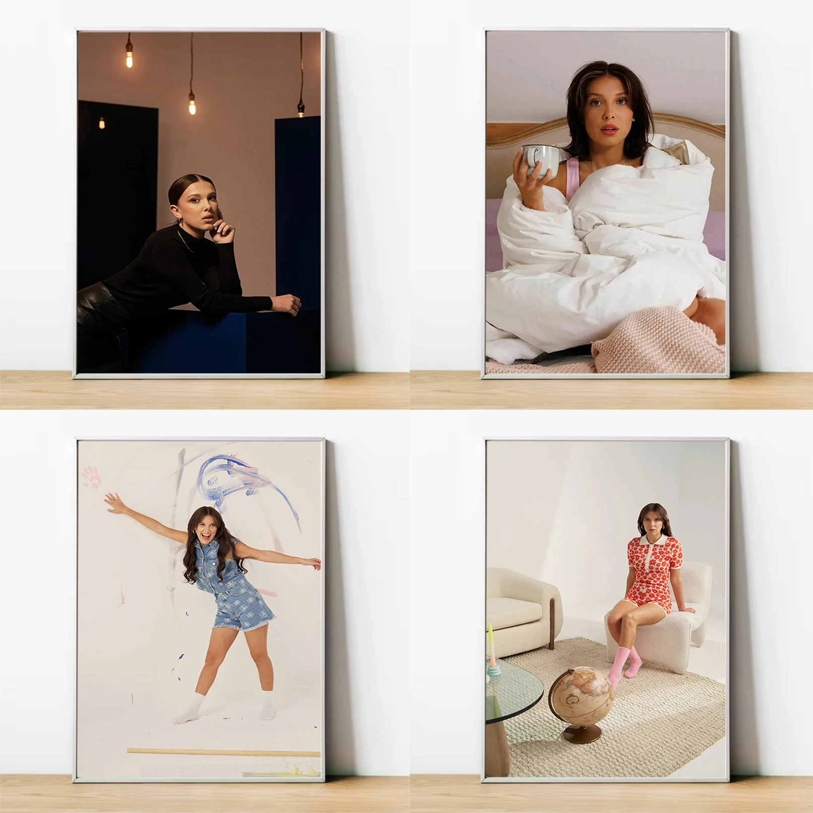 

Actress Millie Bobby Brown Poster Decorative Painting Home and Decoration Canvas Posters for Wall Decor Room Art Decorations the