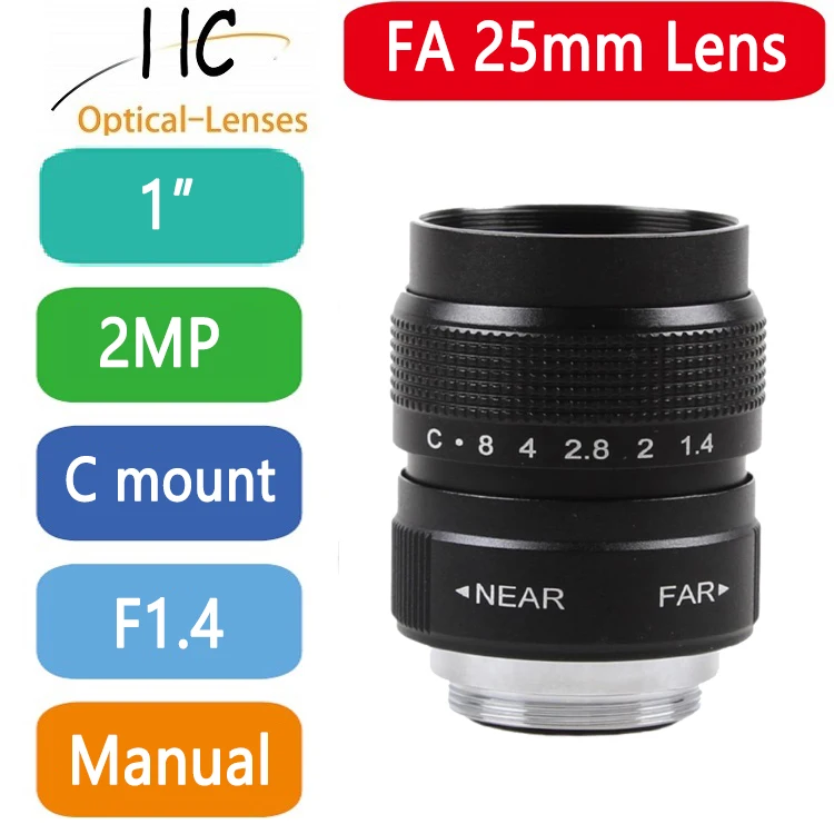 FUJIAN 25mm F1.4 CCTV TV Obiettivo del film + attacco C + anello macro per Sony E Mount Nex-5T Nex-F3 Nex-6 Nex-7 Nex-5R A6300 A6100 A6500 A5100