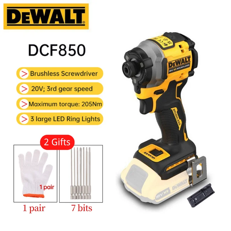 Dewalt Dcf850 Cordless Electric Screwdriver Brushless Portable Large