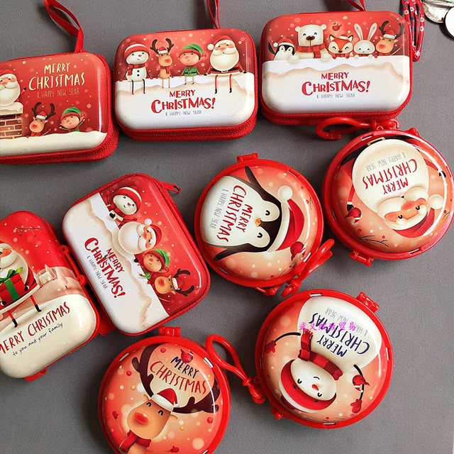 Karácsonyi Cukorka Doboz Mini Baba Bőrönd Miniatűr Játék Csomagtartó Ház Dekoráció Aranyos Kis Tengelykapcsoló Ékszer Kézitáska - Image 4