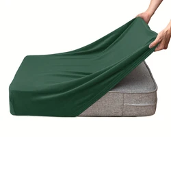 Luxurious Velvet Plush Stretch Sofa Cover - Soft, Removable Slipcover for Living Room and Lounge (Dark green)