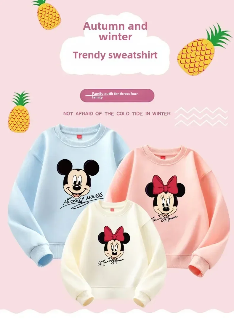 Family Matching Mickey Printed Adult Kid Baby Family Matching Outfits 2025 Christmas Mom and Daughter Matching Clothes 2