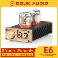 Douk Audio E6 Direct Heated Vacuum Tube Preamp Class A Stereo Audio Pre-Amplifier 1