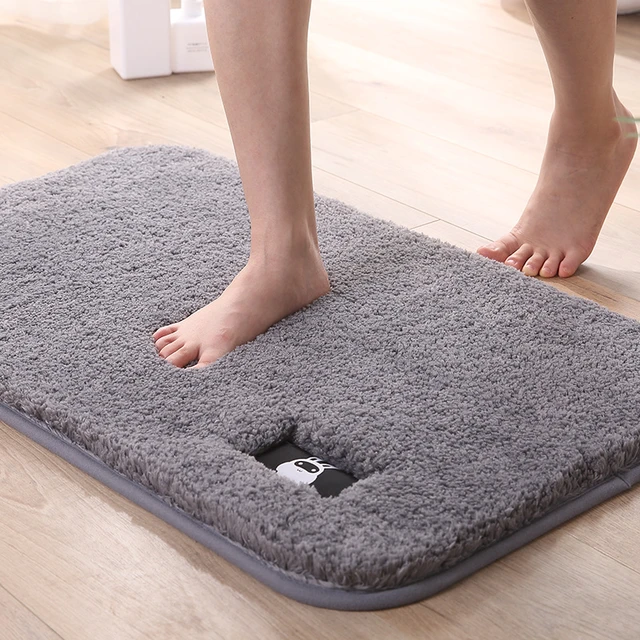 Waterproof Non-slip Plush Floor Carpet Bathroom Mat - Soft And