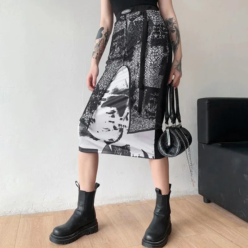 Women's Skirts Gradient Blooming Ink-splashing Printing Stitching Personalized Design Skirts Women's Printed Skirts 2023 Fashion custom free sample brochure printing flyer pamphlet leaflet service a5 courier pamphlets design digital hang tags leaflets pri