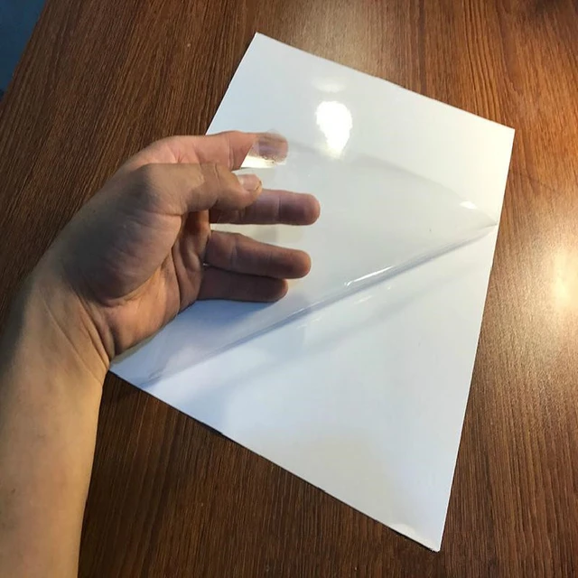 50Sheets/Pack Transparent Adhesive Paper A4 Clear Paper for Laser