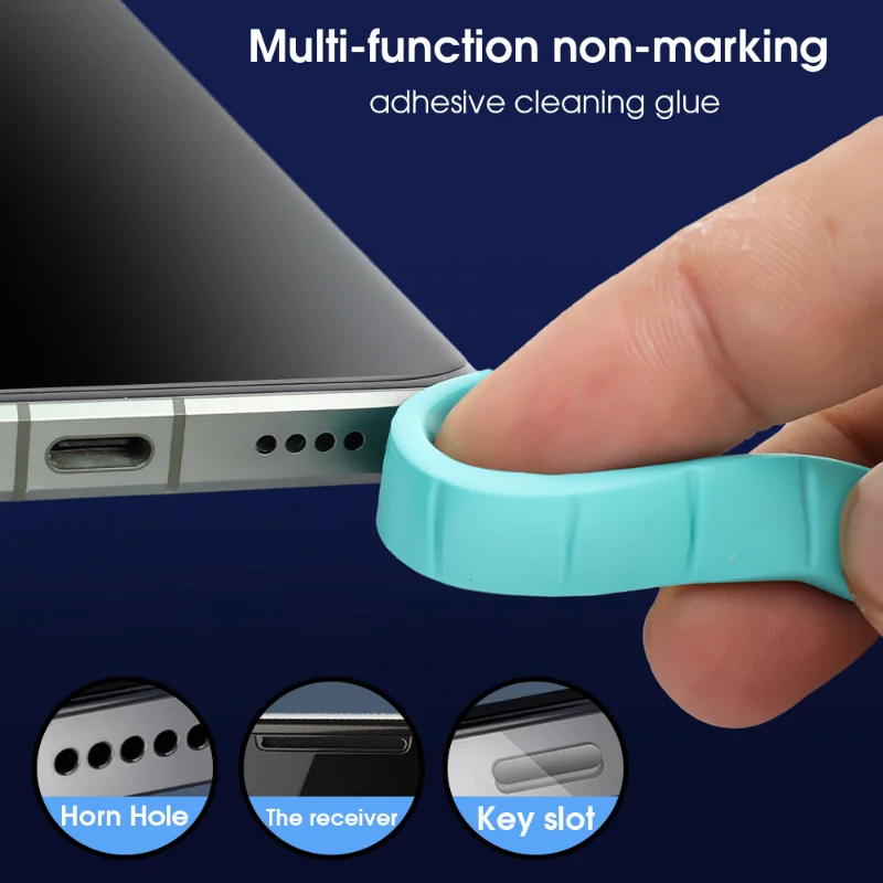 For Airpods Wireless Headset Cleaning Glue Blue Non-marking Glue for IPhone Samsung Phone Charging Port Keyboard Cleaner Clay