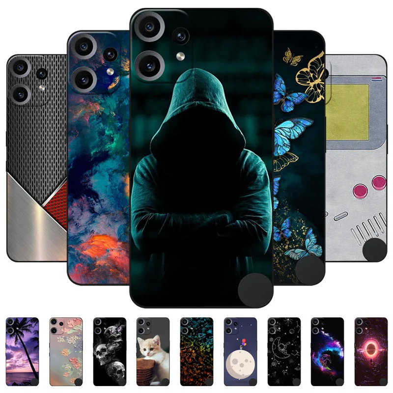 Luxury Fashion Black Silicone Back Cover - Soft TPU Shell Case
