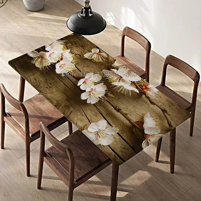 Tovaglia Marmorizzata Impermeabile 122x76cm - Con Bordi Elastici Per Interni/Esterni