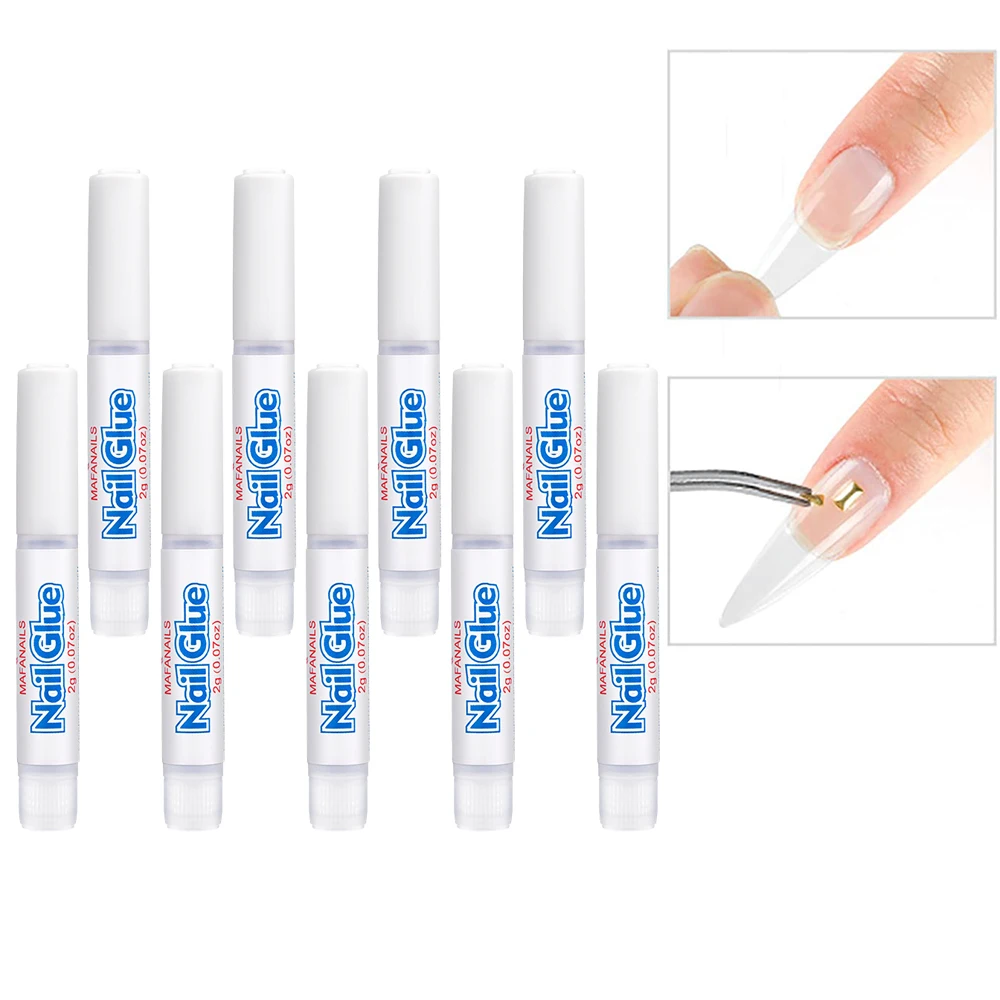 10/50/100PCS Strong Adhesive Professional Nail Glue for Acrylic Press On Nail Tips 2g Super Bond DIY False Nail Extension Glue @