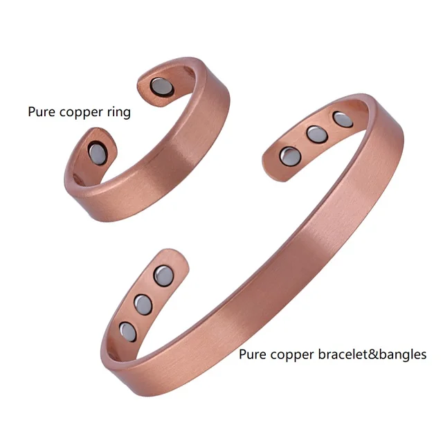Reines Kupfer Armband & Ring Set – Magnetisch Produktbild-Vorschau 2