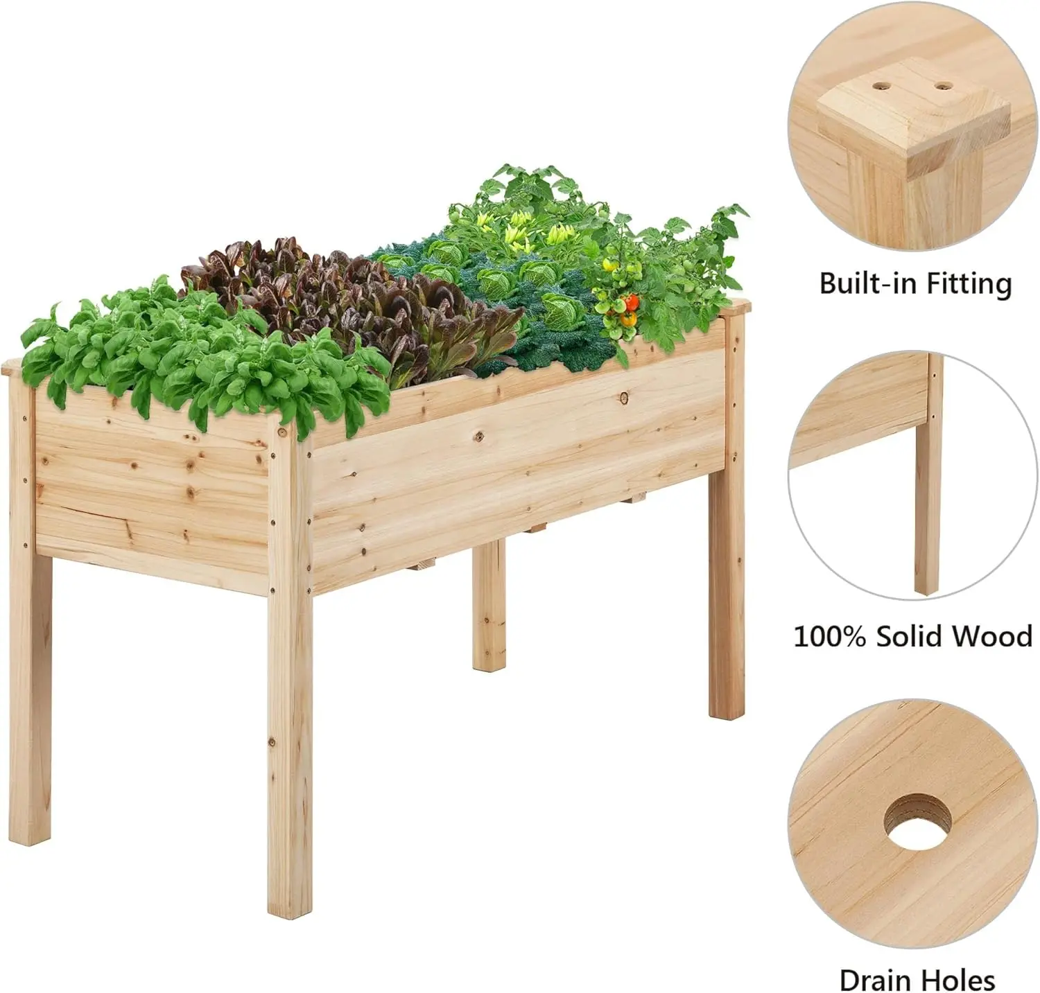 Elevated wooden planter box photo 5