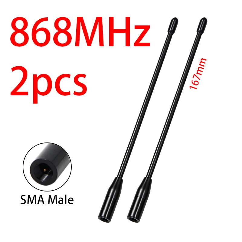 868MHz 안테나 LoRa 915MHz 저 VSWR SMA 남성 커넥터 (Meshtastic Lora32u4 II ESP32 보드용) 인터넷 WiFi 안테나 (유연형)