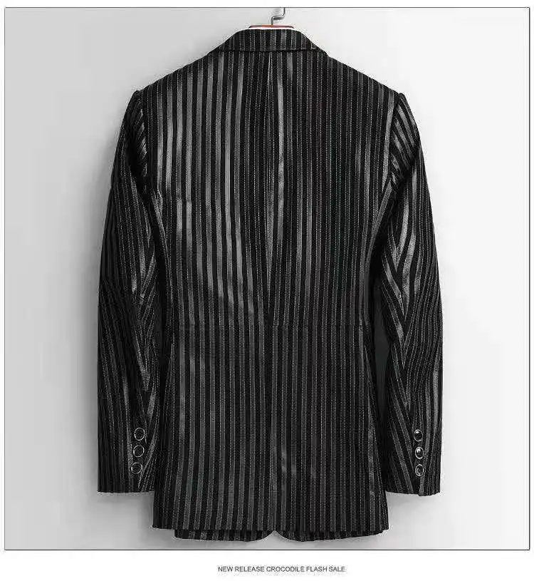 Men's premium leather jacket worn look lifestyle photo - Vexaro