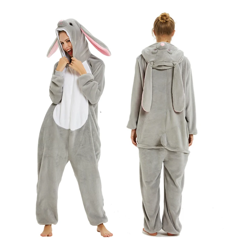Donpeer Lupo Grigio Tutina Ragazzo e Ragazza Bambini Onesies Pigiama Pigiameria Sleepwear Nightclothes Cosplay Halloween Costume Attrezzatura Animale Carnevale Unisex -A146