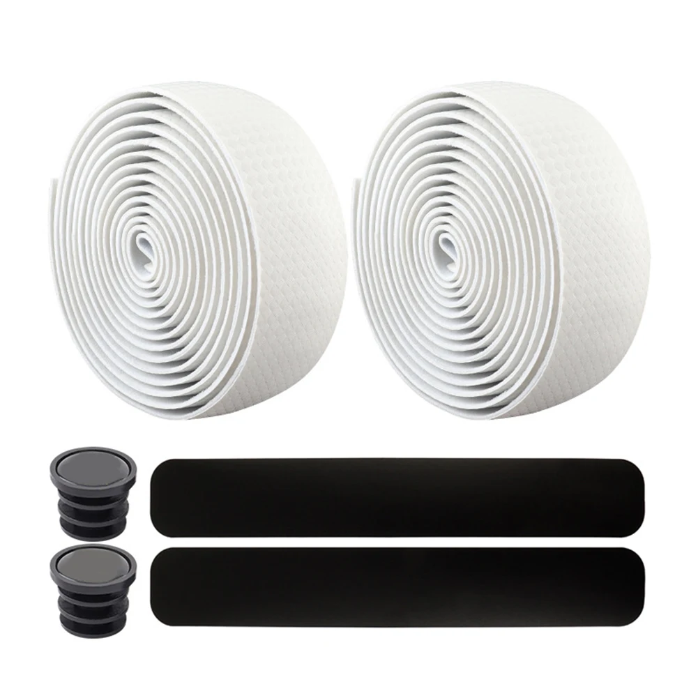 2RollsBicycleHandlebarWithPUCarbonStrapEVAAntislipShock