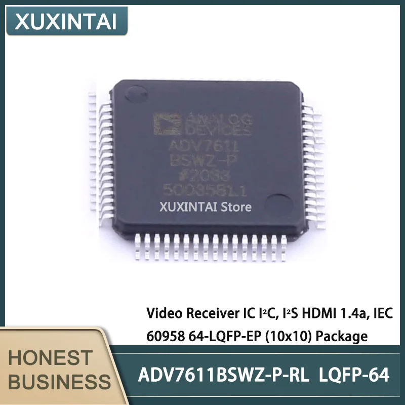 

10Pcs/Lot New Original ADV7611BSWZ-P-RL ADV7611BSWZ Video Receiver IC I²C, I²S HDMI 1.4a, IEC 60958 64-LQFP-EP (10x10) Package