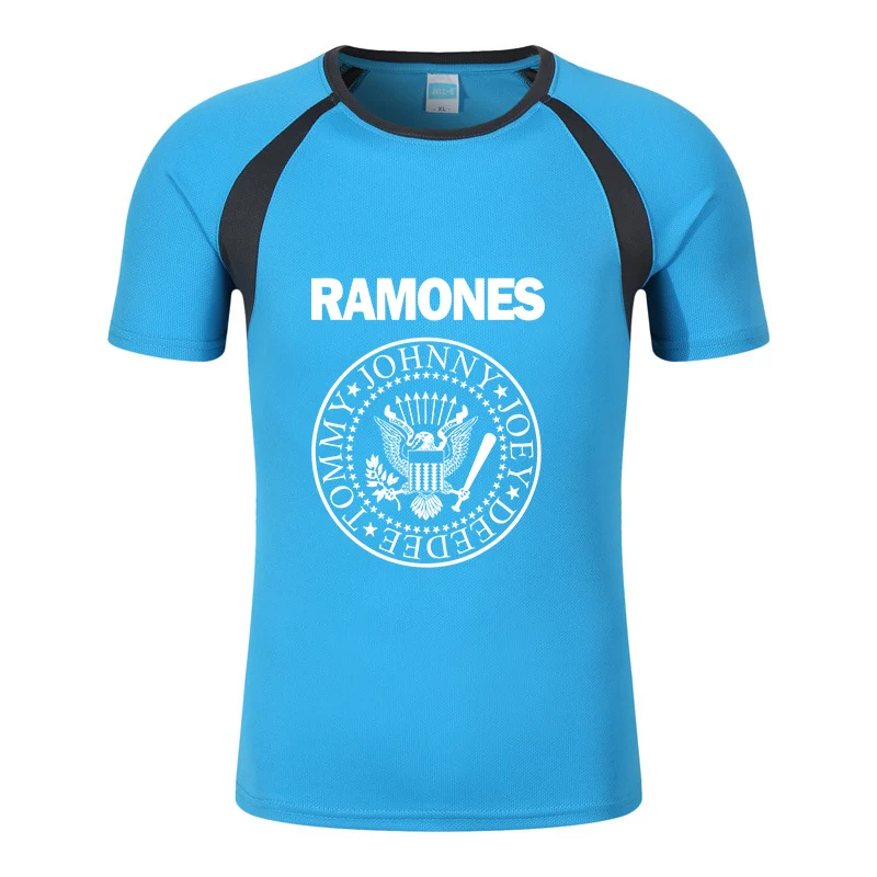 

Одежда Fghfg Ramone2023 Мужская Новая восьмицветная Удобная дышащая рубашка с короткими рукавами и круглым вырезом