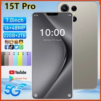 New 15T Pro Smartphone 5G Android 7.0HD Original 22G+2TB Mobile Phone Dual Sim 8000mAh Unlocked Cell Phone Global Version