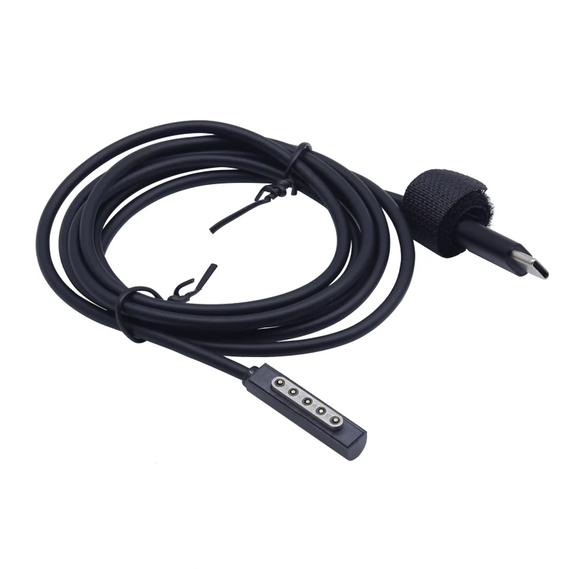 Power Adapter Power Charger 1.5m USB-C Type C Power Supply PD Charger Adapter 3A Fast Charging Cable 65W Type-C Cord for Microsoft Surface Pro 1/ 2 Tablet