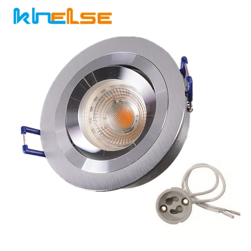 

Round Adjustable Ring LED Ceiling Downlights Recessed Mounting Frame GU10/MR16 Replace Bulb Socket Bracket Spot Lighting Fitting