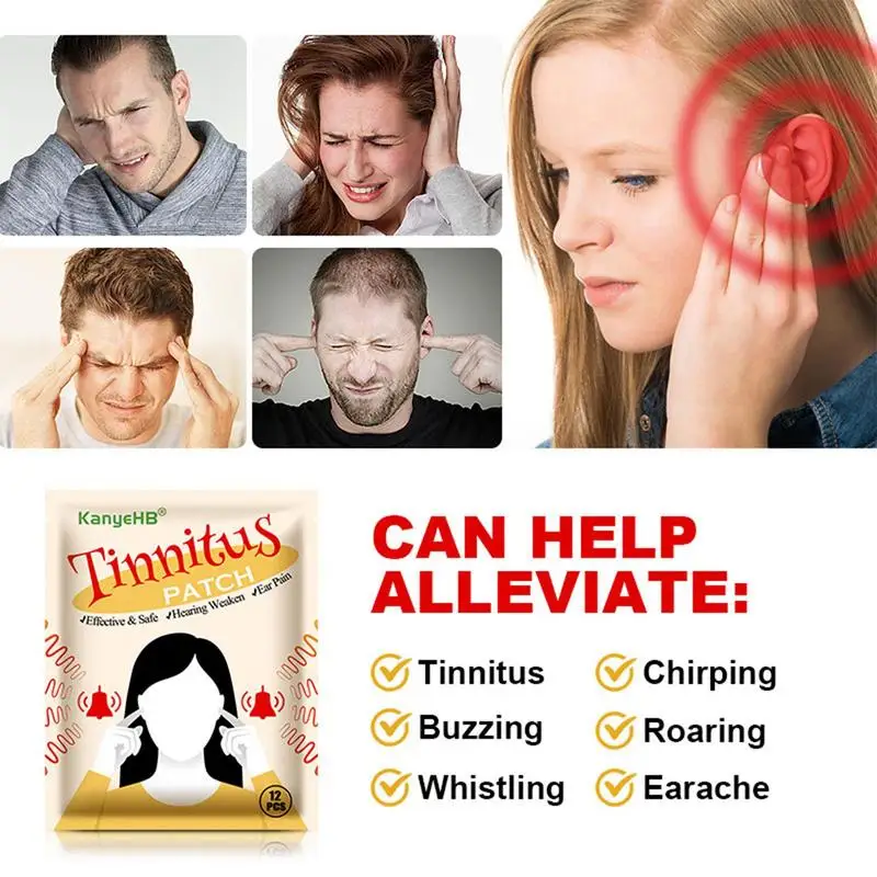 

Hearing Tinnitus Relief For Ringing Ears Herbal Tinnitus Treat Patch For Loss 12PCS Ear Discomfort Relief Patch Improves Hearing