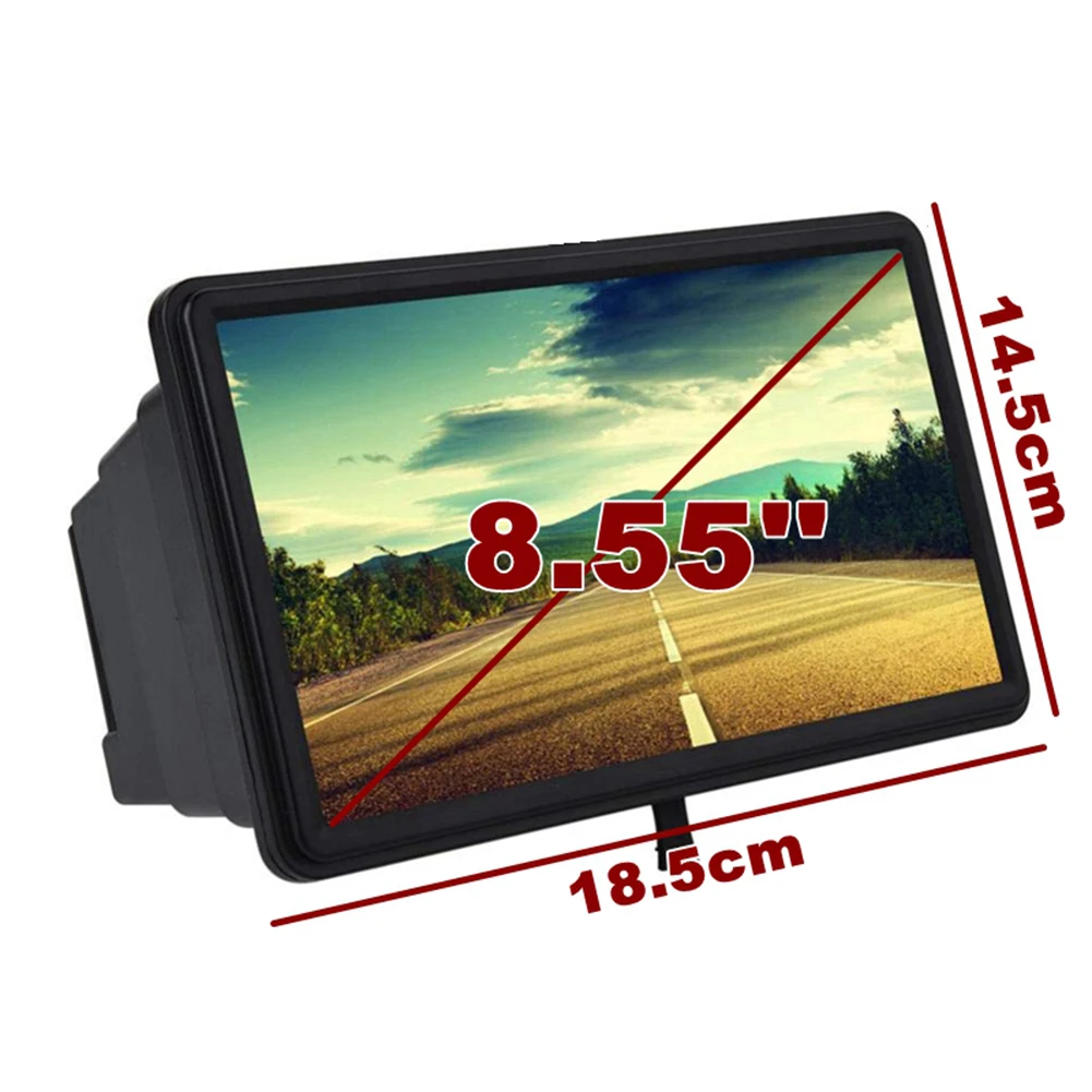 3D Mobile Phone Screen Magnifier Stereoscopic HD Amplifying Stand Movie Video Desktop Smartphone Amplifier Universal