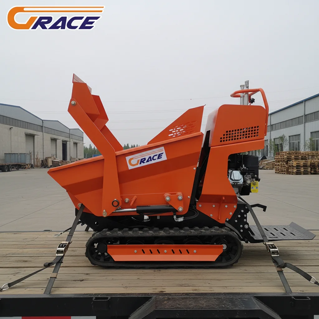 Raupenkipper Mini-Dumper 800kg EURO 5 EPA Werksgroßhandel Einstellbare Schaufelhöhe für Sand- und Bauschutttransport