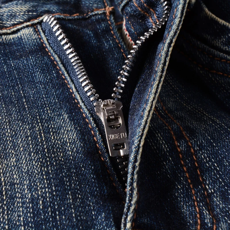 Fashion Vintage Men Jeans High Quality Retro Black Blue Elastic Slim Fit Patched Ripped Jeans Embroidery Designer Denim Pants Me