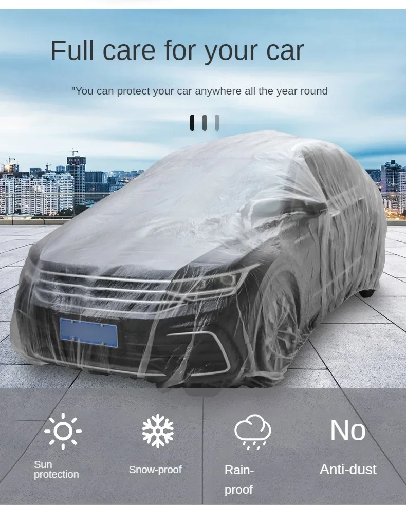 1–5 Stück Autoabdeckung, transparent, universelle Passform, staubdicht, kratzfrei, Fahrzeugschutz für das Parkplatz im Innenbereich – Detail 4