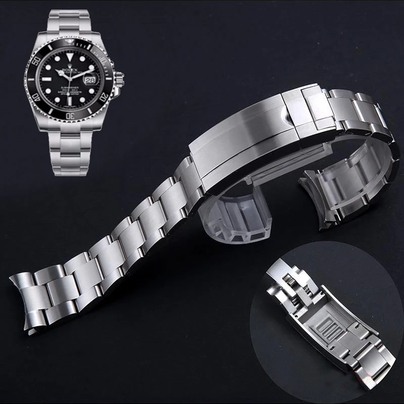 Cinturino Per Rolex Submariner Daytona Sup Gmt Men Fine-Tuning Pull Clasp Strap Solid Bracciale In Acciaio Inossidabile 20Mm 21Mm