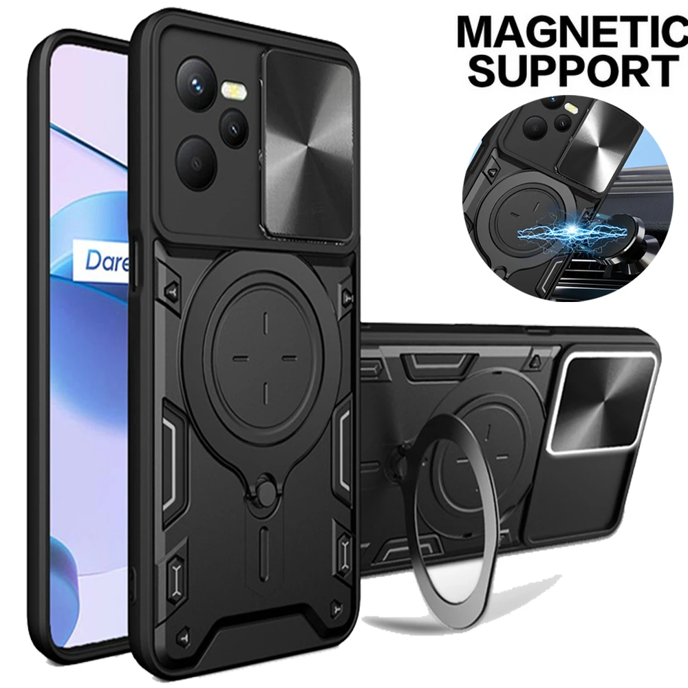 

For Realme C55 C53 2023 Armor Slide Lens Protect Case For OPPO Realme GT Neo5 Case Realmi C35 C33 C31 C 25 21 Y C30 S Back Cover