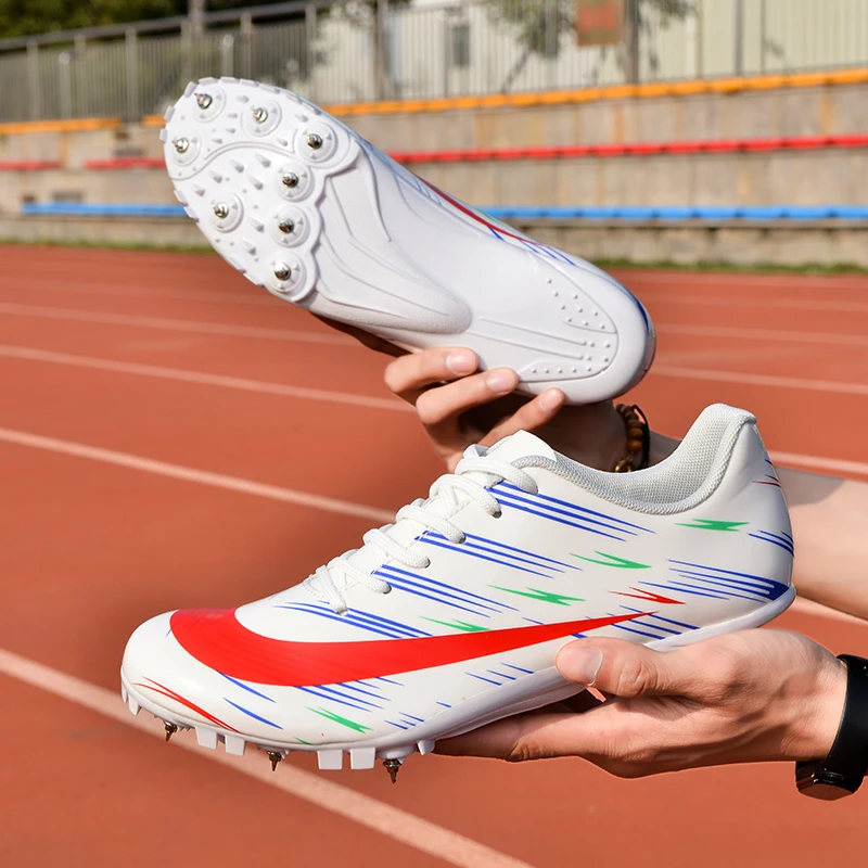 New Track and Field Spikes Shoes Men Professional Women Race Running Shoes Athletic Adults High Jump Long Jump