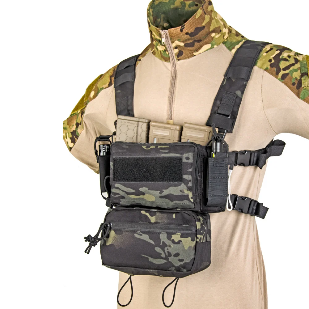 Tactifans D3 Taktische Brust Rig Weste CRM H Harness M4 5,56 Magazin Einsatz Flatback Integriertes Jagd Zubehör 500D Nylon – Detail 15