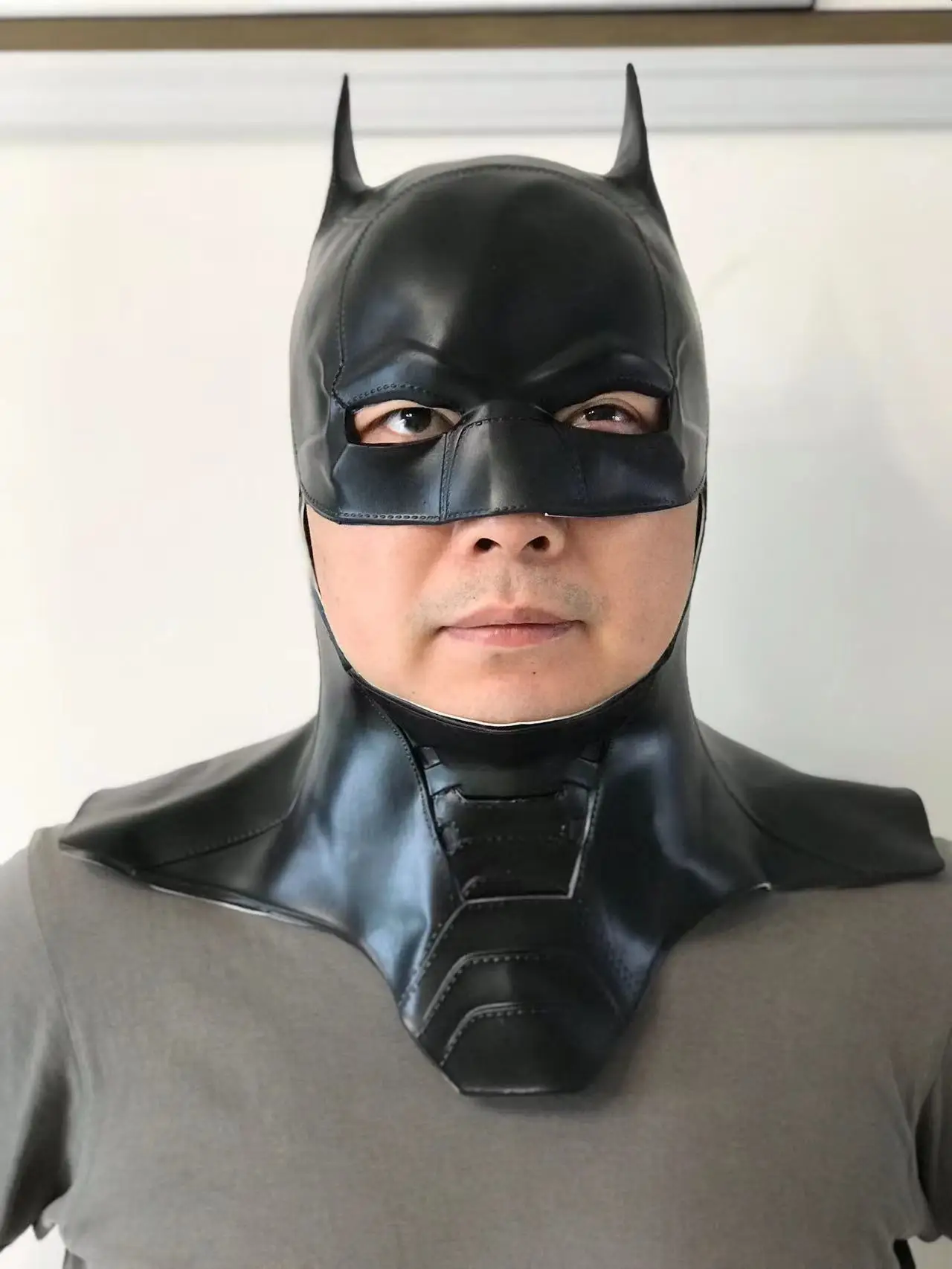Morcego design homem máscara látex preto halloween noite dança bola