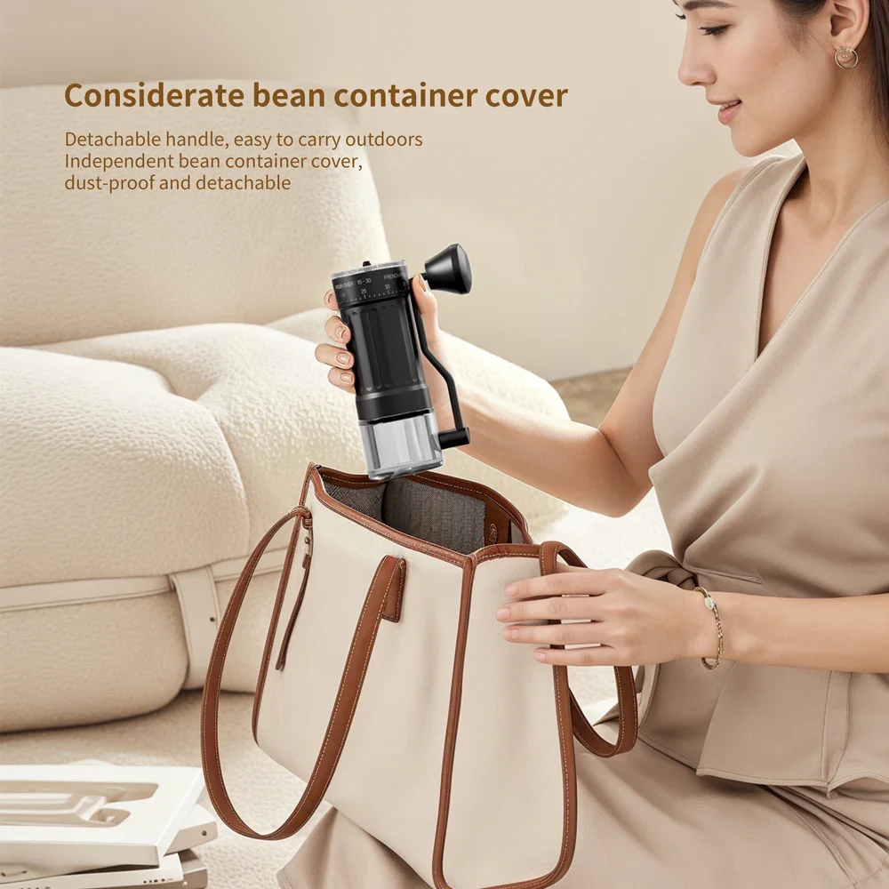 Premium Manual Coffee Grinder with 40-Gear Adjustable Ceramic Grinding Core