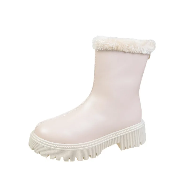 2023 Winter Woman Shoes Warm Plus Velvet Women's Knee-High Boots Designer Back Zipper Female Boot Fashion Platform Tall Boots