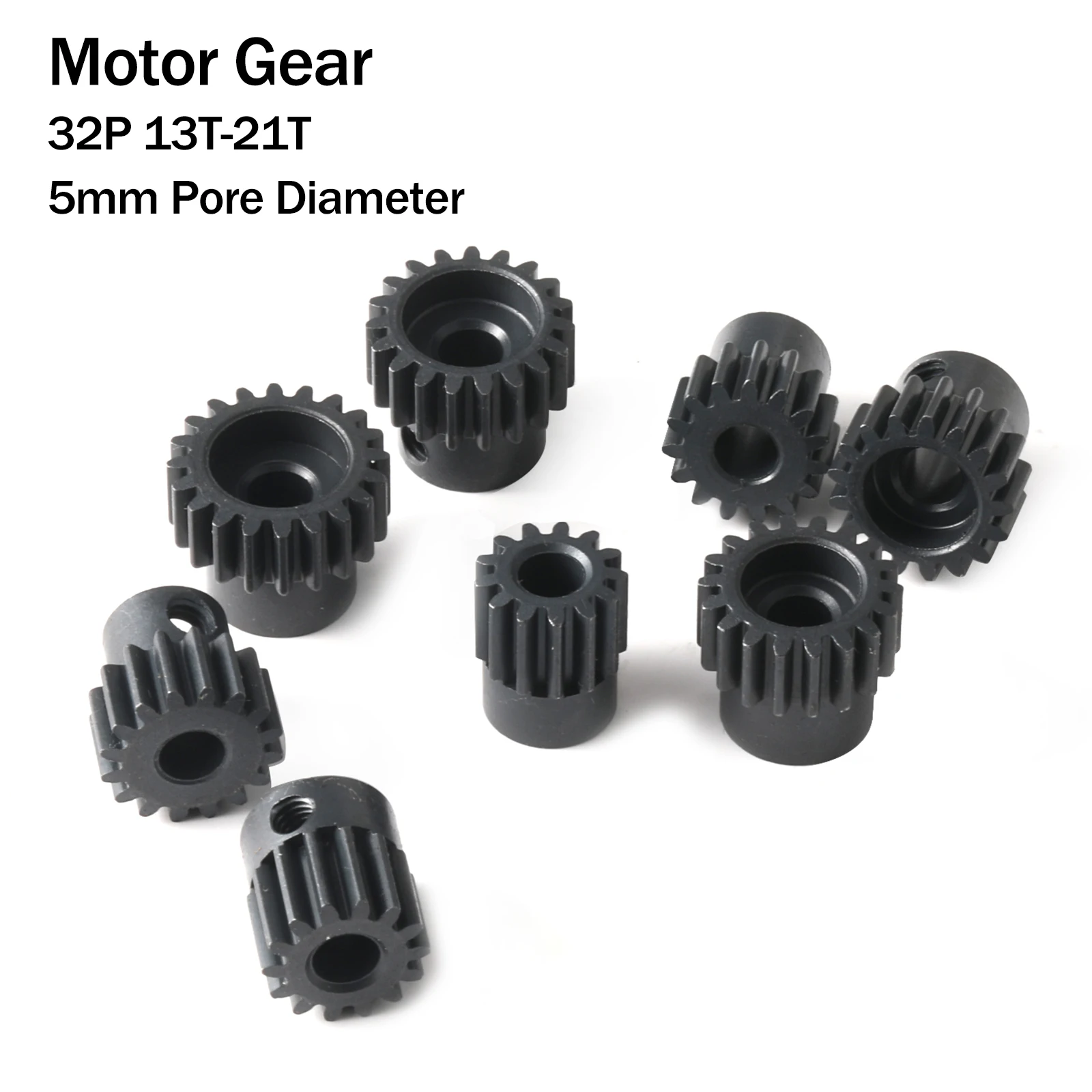 32P 5mm Metal Gear 10T-25T for Model Cars, Toy Cars, Toy Boats, Airplanes Motor , Steel Metal Pinion litter Gears