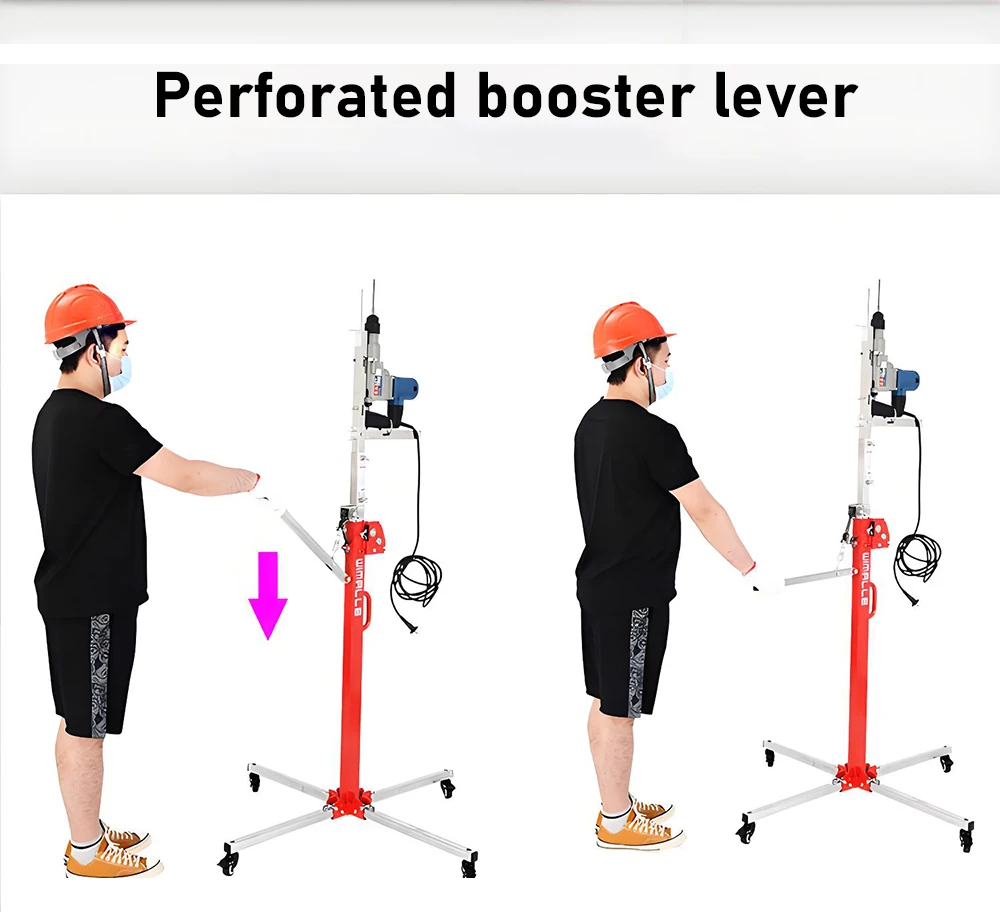 Hand-cranked Gypsum Board Lifter Lifting Mobile Stand Holder Small Ceiling Hole