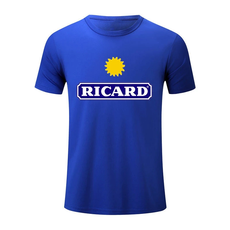Men Summer Ice Silk Short-sleeved T-shirt Mesh Breathable Quick-drying Short-sleeved Ricard Loose-fitting Sportswear Smooth