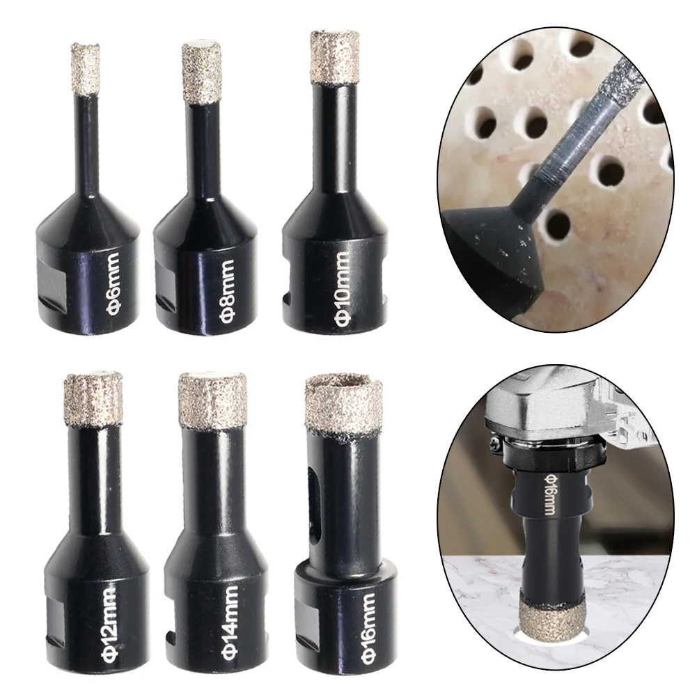 Diamond Drill Bit Tile Marble Concrete Drill For M14 Thread Tooth Type Angle Grinder Drilling Hole Saw For Granite Marble Drill krachtige m14 diamond drill bit 6mm 8mm tile marble concrete drill for glass granite porcelain tile marble angle grinder