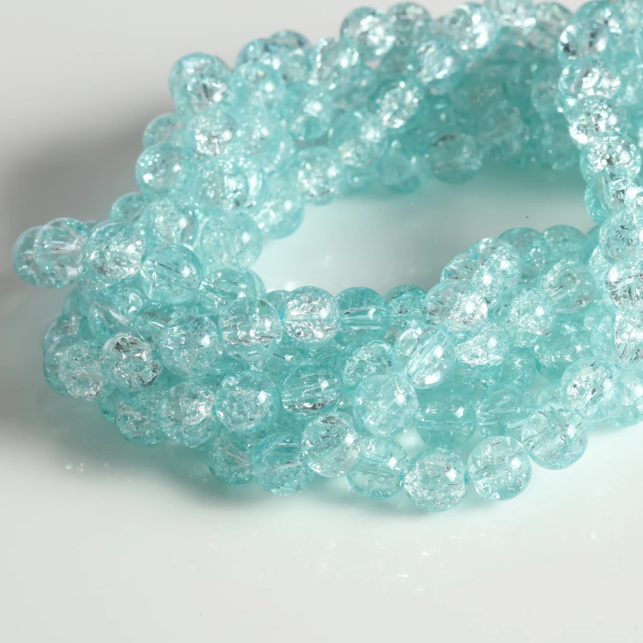 Elegant Pink Crackled Glass Beads for Handmade Jewelry Crafts