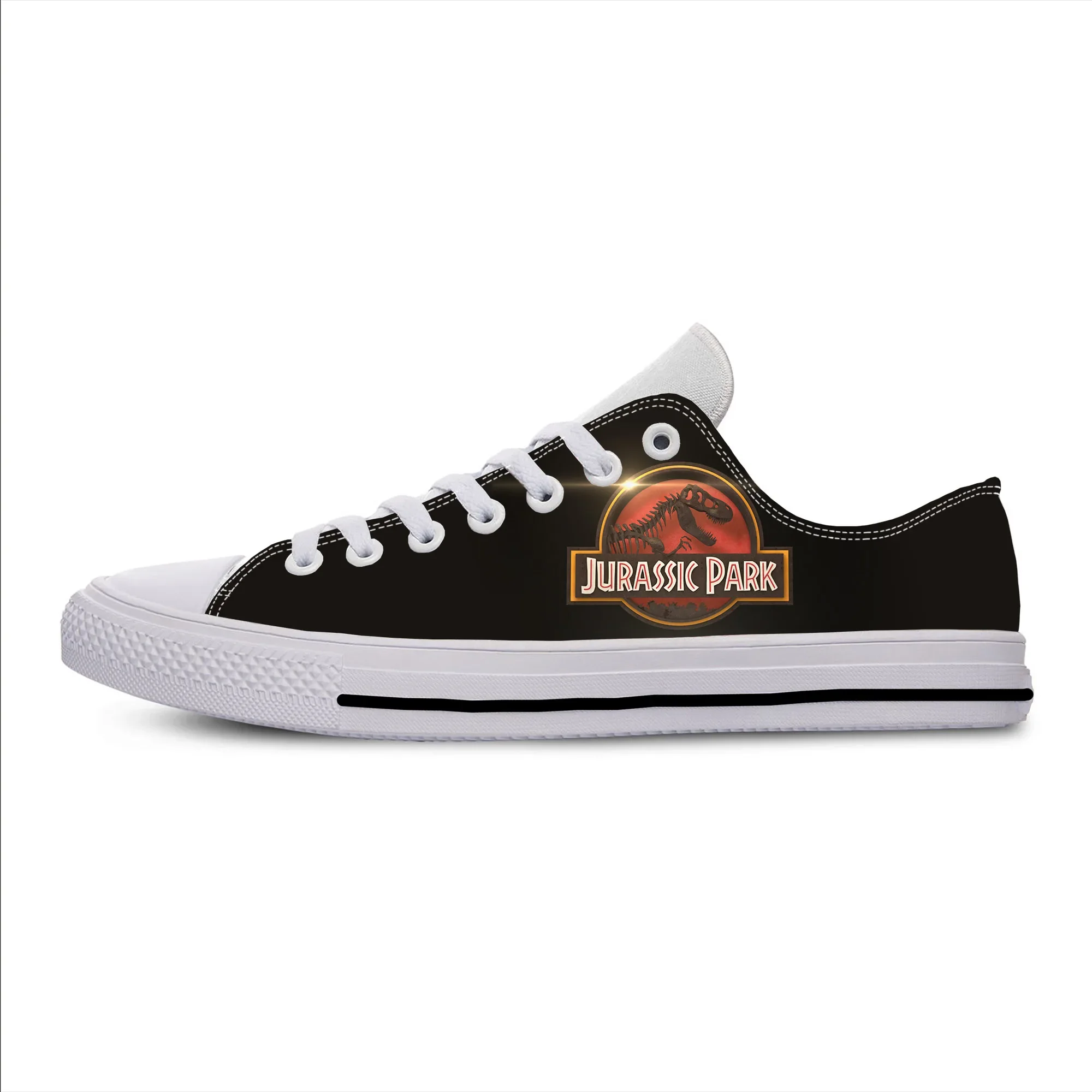 Hot Jurassic Park Movie Dinosaur Anime Cartoon Casual Shoes Lightweight Men Women Sneakers Low Top Breathable Summer Board Shoes