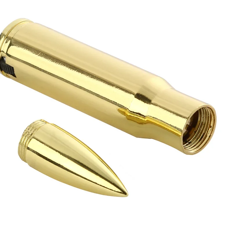 Creative Metal Cigarette Lighter Bullet-shaped Refillable Butane Gas Lighter Cool Metal Keychain Mini Portable butane gas lighter