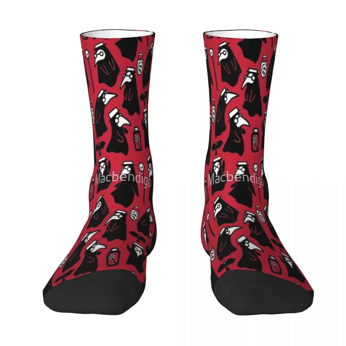 

Plague Doctors Autumn Winter Colorful Women Men Socks Breathable Basketball Stockings