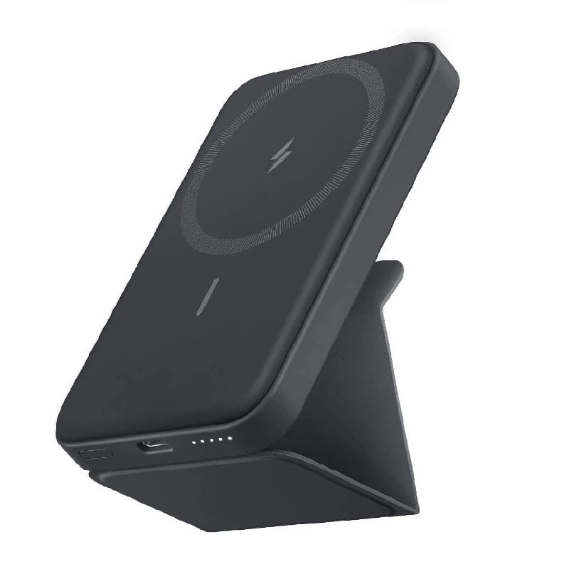 Anker Maggo Pieghevole Portatile 5000Mah Magnetico Wireless Power Bank Per Magsaf Slim Powerbank Batterie Externe Charger