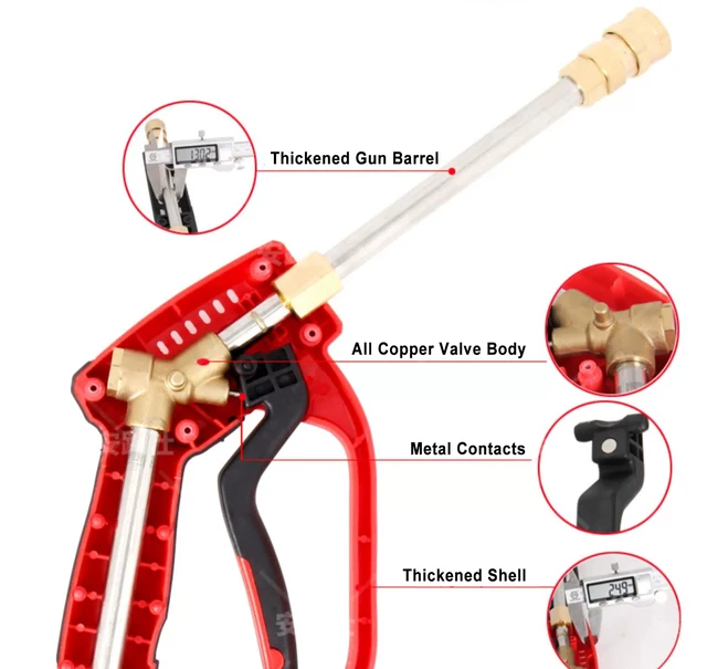 Pistola Idropulitrice Tool Daily - 5000 PSI, 5 Ugelli, Prolunga 40 Pollici, Raccordo M22 - Foto 7