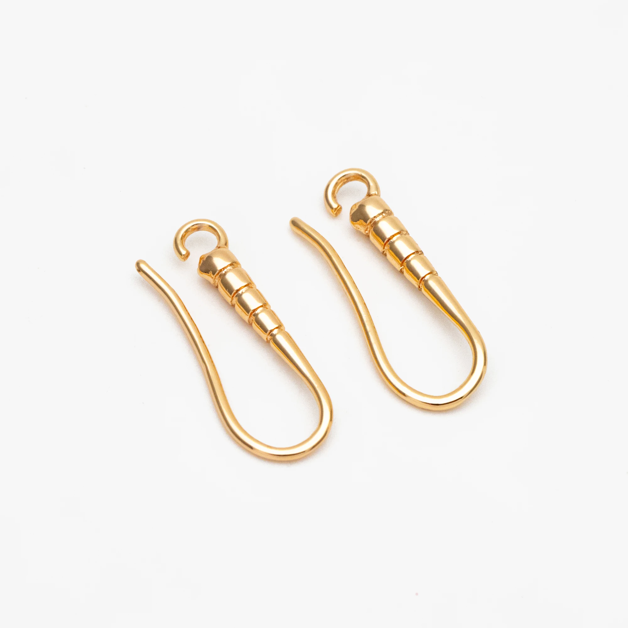 

10pcs Earring Hooks 20x7mm, Gold/ Rhodium Plated Brass, Simple Earwires Earring For Jewelry Making DIY Supplies (GB-3841)